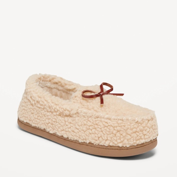 NWT OLD NAVY Sherpa Moccasins Color Cream - Picture 1 of 4